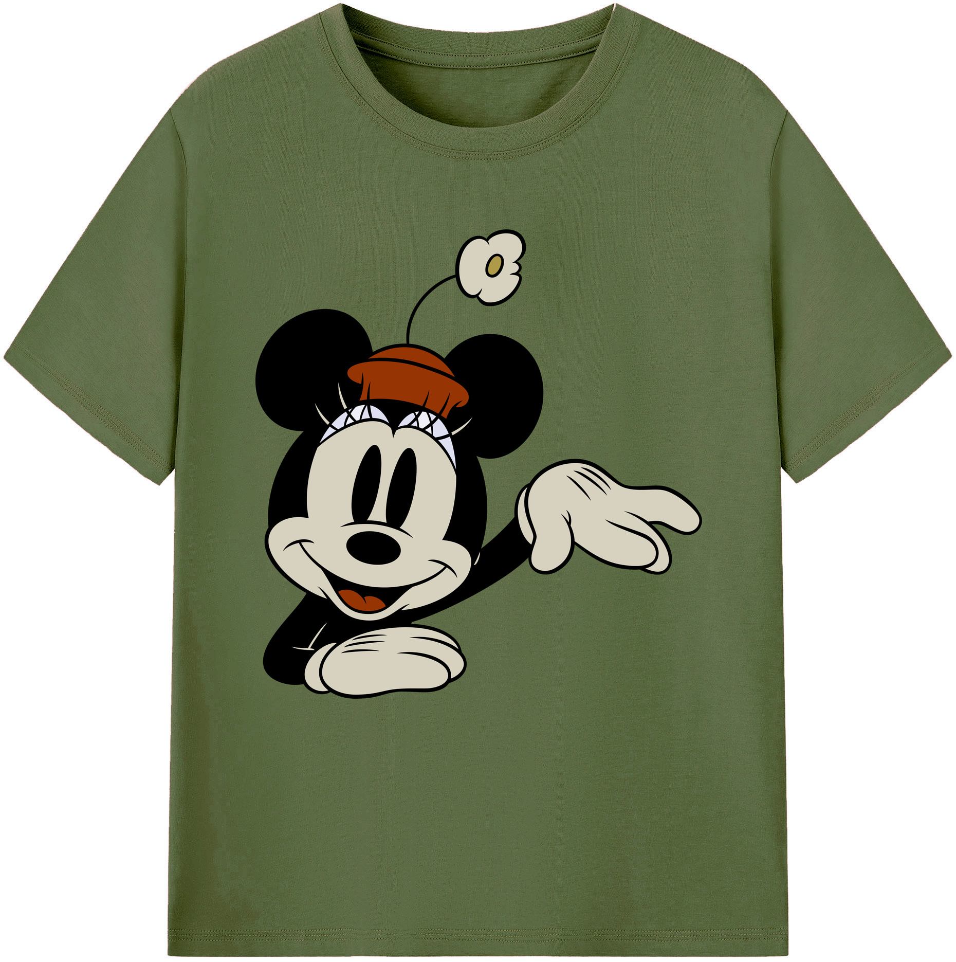 （画像用） ミッキーマウス Mickey Mouse 綿100％半袖Tシャツ（フロントプリント）